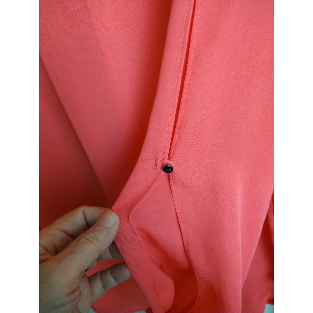 Catherines Open Arm Sleeve Keyhole Front Tunic Top Blouse Women XL Coral Pink - Picture 4 of 6
